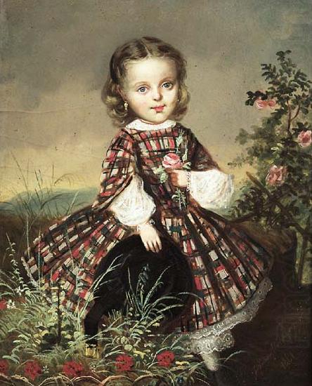 Joseph Nitschner Little girl oil painting picture